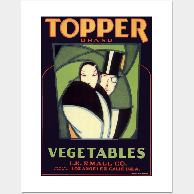 Vintage Topper Brand Vegetables Label Wall Art by MasterpieceCafe